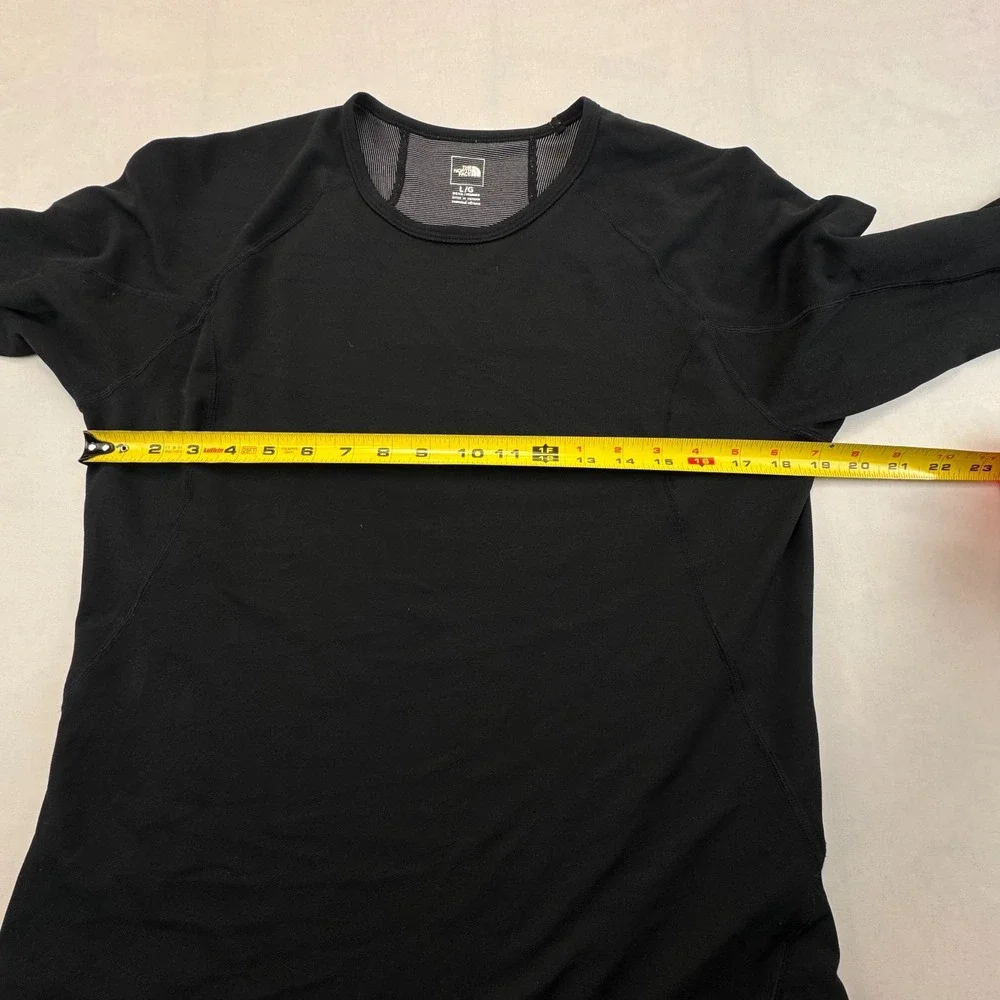 The North Face Running Shirt Mens L Black FlashDry Athletic Long Sleeve Pullover